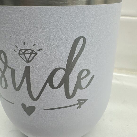 BRIDE Engraved Tumbler Gift Wine Cup Bachelorette Wedding Stocking Stuffer - Picture 8 of 9